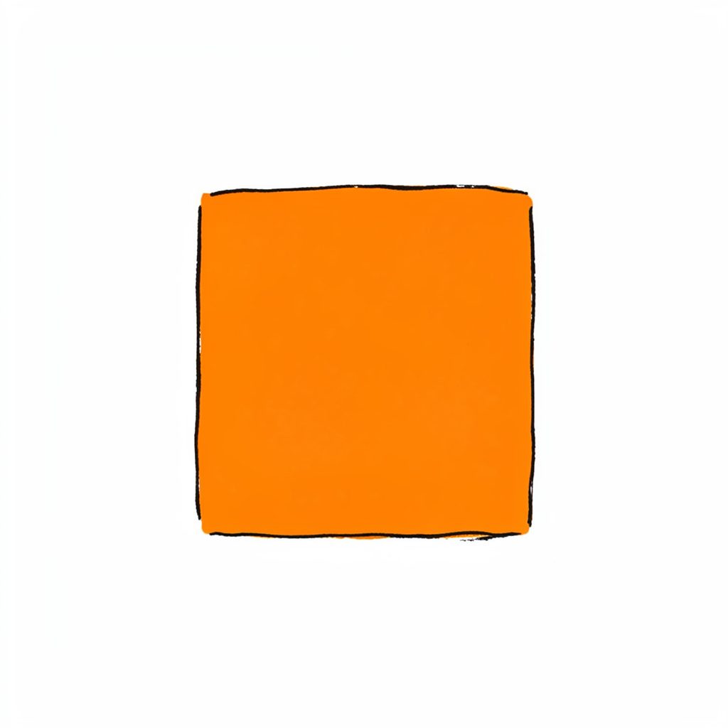 体験型のスペースとデジタルコンテンツが重なり合う様子を描いた、暗い背景にオレンジの光が浮かぶ手描き風イラスト